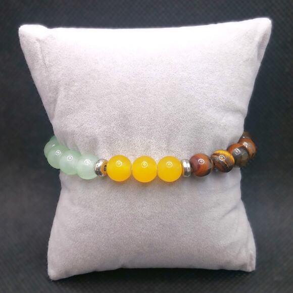 SALE Artisan Gemstone Bracelets 2 FOR $20 Boho Stretch NEW Genuine Colorful - Picture 11 of 12